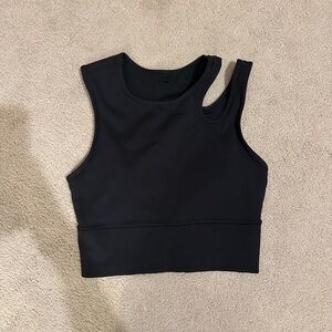 Black Lululemon size 4 cut out longline sports bra